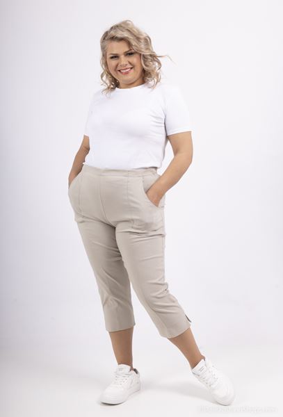 Picture of CURVY GIRL STRETCH SMART THREE QUARTER TROUSER CROPS
